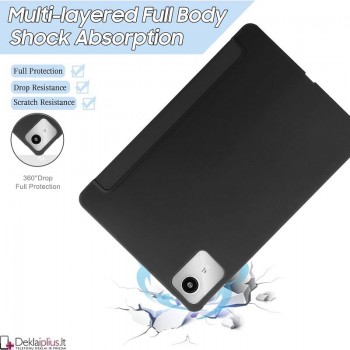 Smart soft dirbtinės odos dėklas - juodas (Lenovo Tab M11 (11)